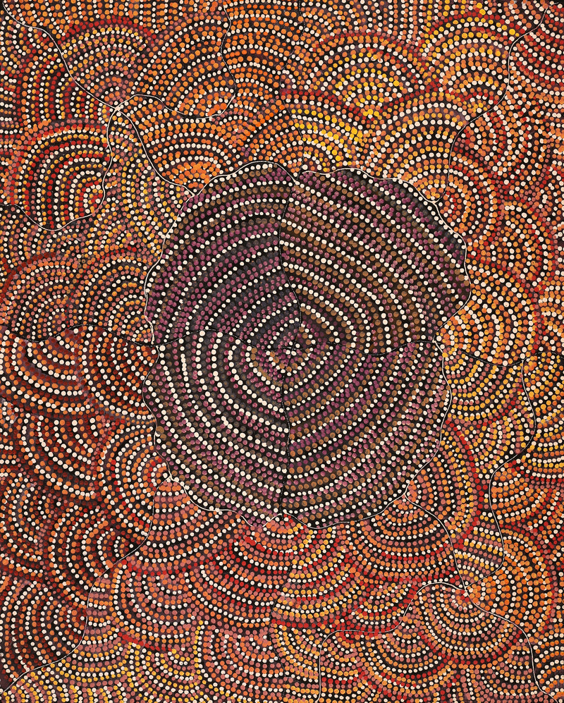 Aboriginal Artwork by Grace Napangardi Butcher, Pikilyi Jukurrpa (Vaughan Springs Dreaming), 76x61cm