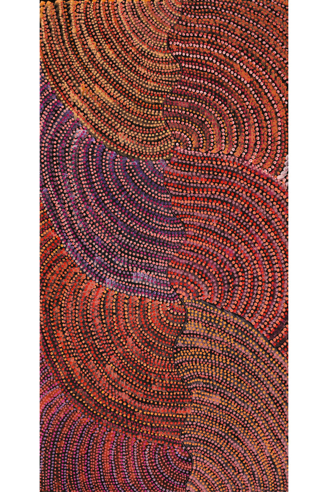 Aboriginal Artwork by Grace Napangardi Butcher, Pikilyi Jukurrpa (Vaughan Springs Dreaming), 91x46cm