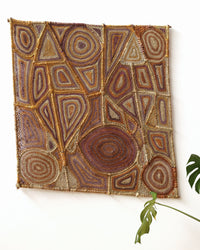 Aboriginal Artwork by Grace Laradjbi, Birlmu or Namarnkorl (Barramundi), 107x102cm