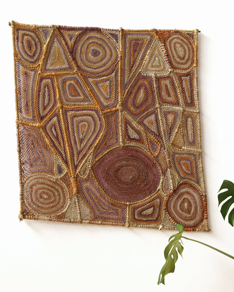 Aboriginal Artwork by Grace Laradjbi, Birlmu or Namarnkorl (Barramundi), 107x102cm
