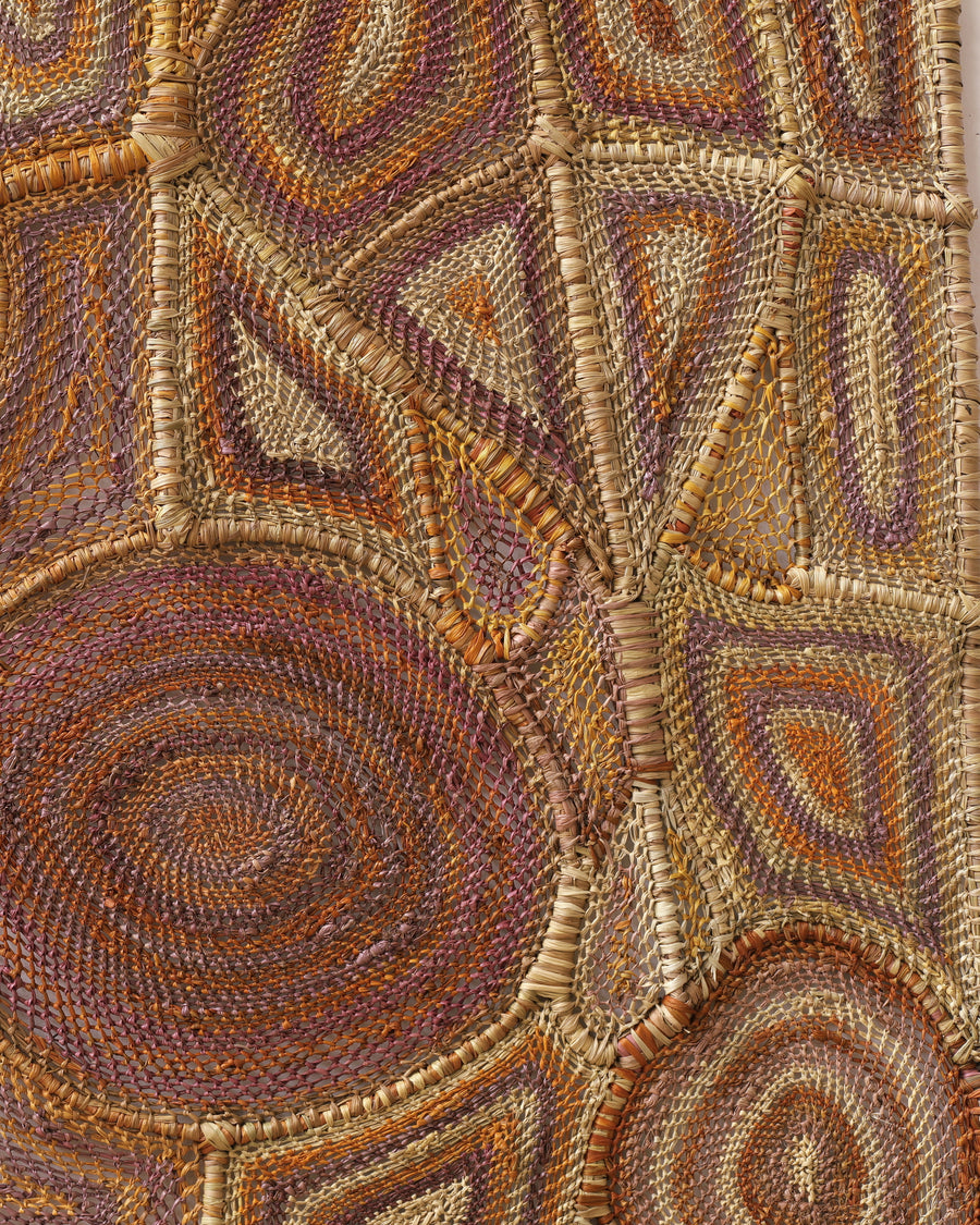 Aboriginal Artwork by Grace Laradjbi, Birlmu or Namarnkorl (Barramundi), 107x102cm