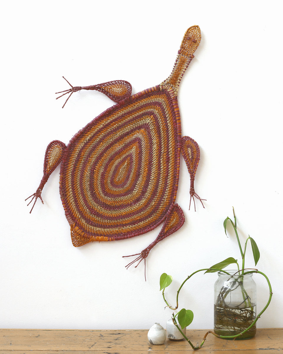 Aboriginal Artwork by Grace Laradjbi, Komrdawh (Northern snake-necked turtle), 72x59cm