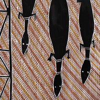 Aboriginal Artwork by Greg Wilson, Gulach (Spike rush), 82x51cm Bark