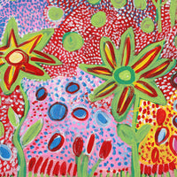 Aboriginal Artwork by Gwenneth Blitner, Long Billabong, 100x100cm