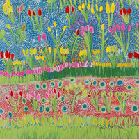 Aboriginal Artwork by Gwenneth Blitner, Long Billabong, 100x100cm