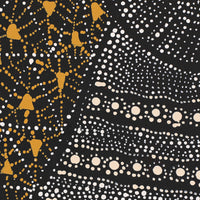 Aboriginal Artwork by Hilda Nakamarra Rogers, Lukarrara Jukurrpa (Desert Fringe-rush Seed Dreaming), 107x46cm
