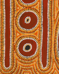 Hamish Japanangka Martin, Ngalyipi Jukurrpa (Snakevine Dreaming) - Mina Mina, 76x46cm