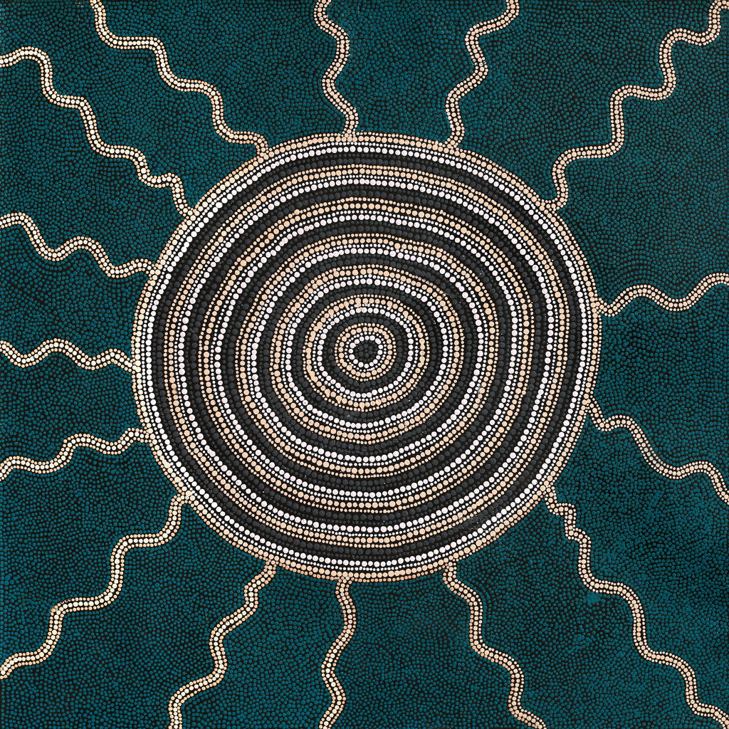 Aboriginal Artwork by Hazel Nungarrayi Morris, Yarungkanyi Jukurrpa (Mt Doreen Dreaming), 76x76cm - ART ARK®