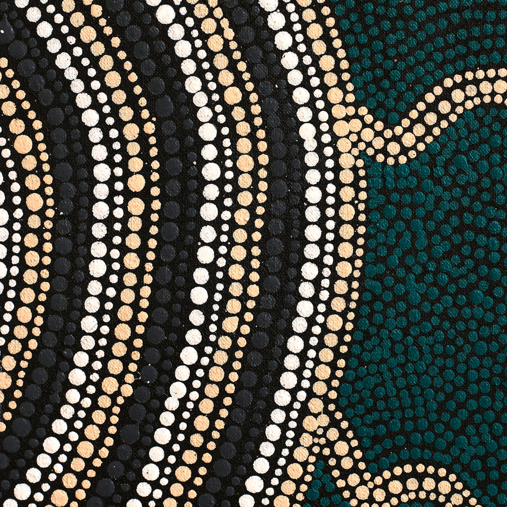 Aboriginal Artwork by Hazel Nungarrayi Morris, Yarungkanyi Jukurrpa (Mt Doreen Dreaming), 76x76cm