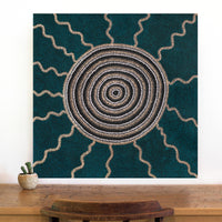 Aboriginal Art by Hazel Nungarrayi Morris, Yarungkanyi Jukurrpa (Mt Doreen Dreaming), 76x76cm - ART ARK®