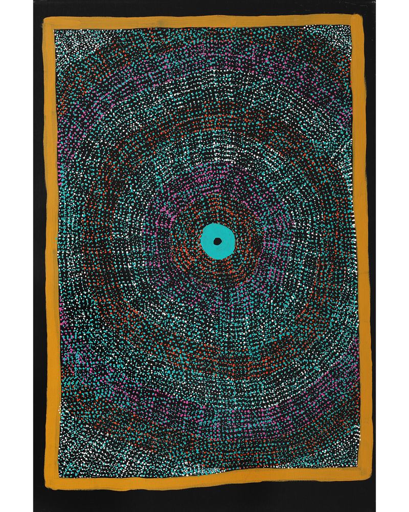 Aboriginal Artwork by Heather Watson, Murray Bore, 91x61cm