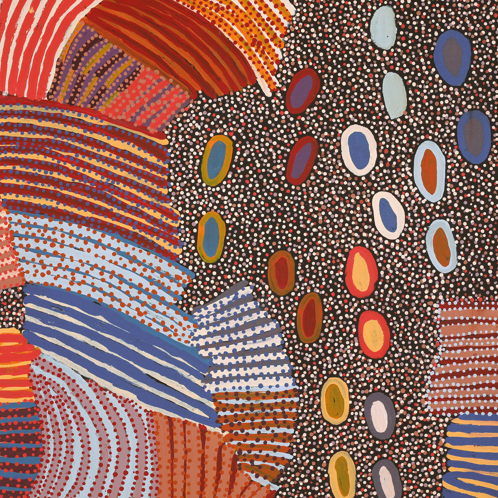 Aboriginal Artwork by Helen Nungarrayi Reed, Lupul Jukurrpa, 122x76cm