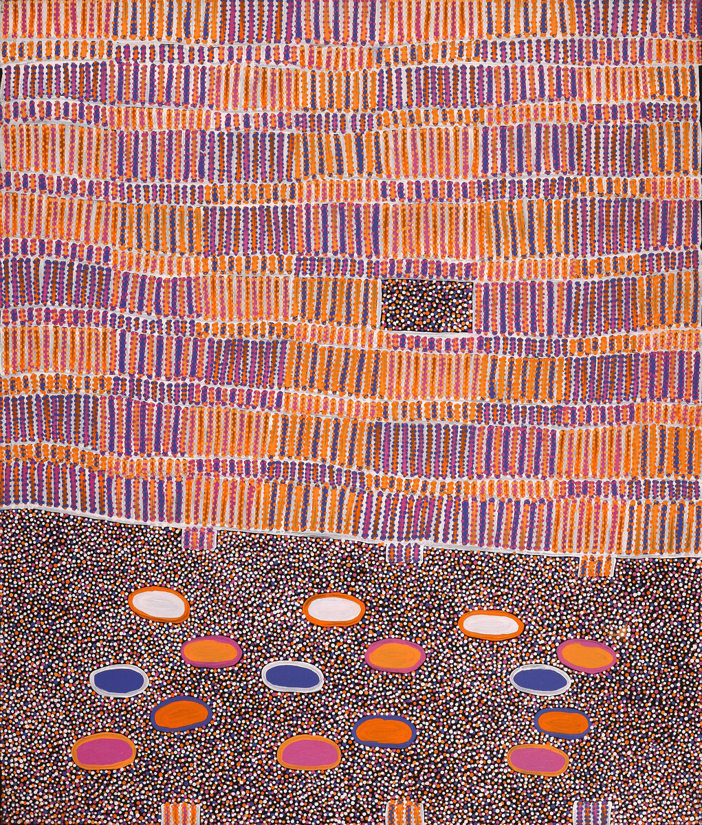 Aboriginal Art by Helen Nungarrayi Reed, Lupul Jukurrpa, 107x91cm - ART ARK®