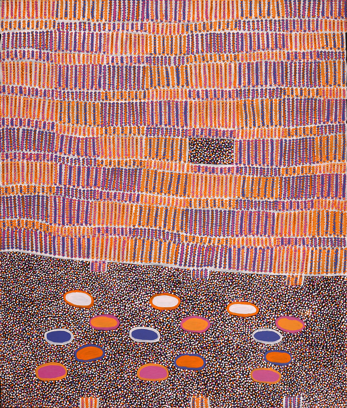 Aboriginal Art by Helen Nungarrayi Reed, Lupul Jukurrpa, 107x91cm - ART ARK®