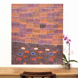 Aboriginal Art by Helen Nungarrayi Reed, Lupul Jukurrpa, 107x91cm - ART ARK®