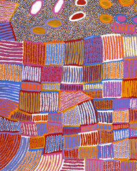 Aboriginal Artwork by Helen Nungarrayi Reed, Lupul Jukurrpa, 152x107cm