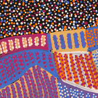 Aboriginal Artwork by Helen Nungarrayi Reed, Lupul Jukurrpa, 182x91cm