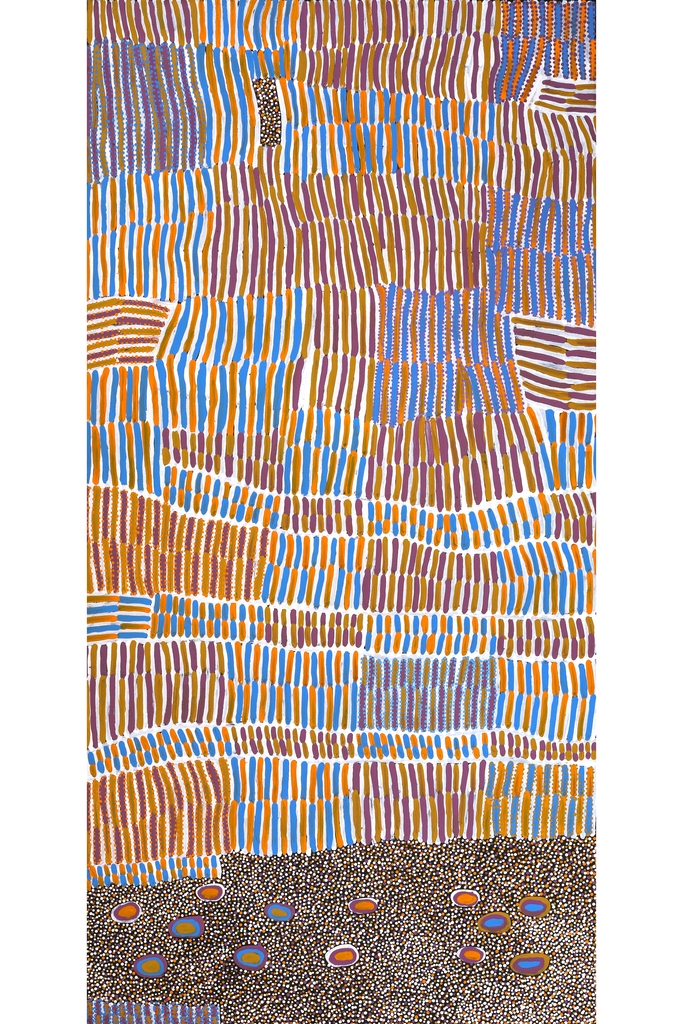 Aboriginal Artwork by Helen Nungarrayi Reed, Lupul Jukurrpa, 183x91cm - ART ARK®