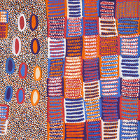 Aboriginal Artwork by Helen Nungarrayi Reed, Lupul Jukurrpa, 61x61cm