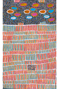 Aboriginal Artwork by Helen Nungarrayi Reed, Lupul Jukurrpa, 76x46cm