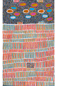 Aboriginal Artwork by Helen Nungarrayi Reed, Lupul Jukurrpa, 76x46cm - ART ARK®