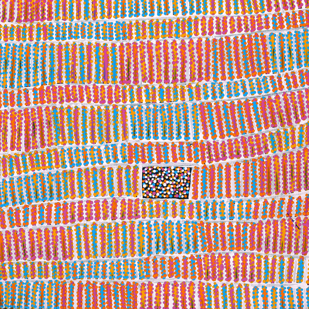 Aboriginal Artwork by Helen Nungarrayi Reed, Lupul Jukurrpa, 76x46cm