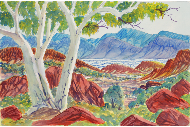 Aboriginal Artwork by Hilary Wirri, West of Jay Creek, 54x35.5cm