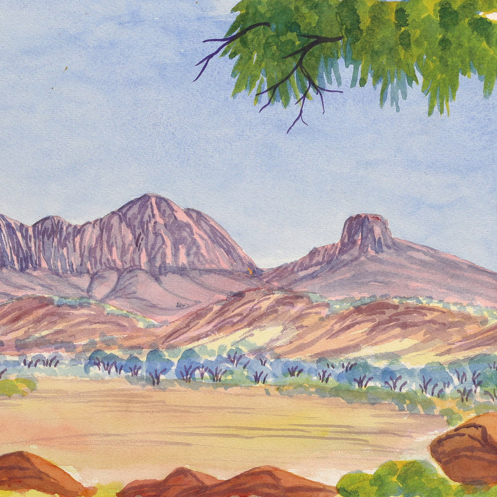 Aboriginal Artwork by Hilary Wirri, Mt Sonder, 74x26cm