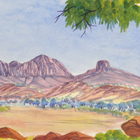 Aboriginal Artwork by Hilary Wirri, Mt Sonder, 74x26cm