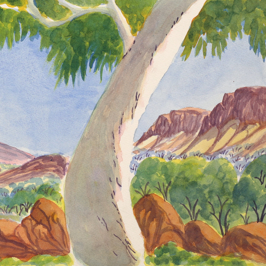 Aboriginal Artwork by Hilary Wirri, Mt Sonder, 74x26cm