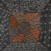 Aboriginal Artwork by Hilda Nakamarra Rogers, Lukarrara Jukurrpa, 107x107cm