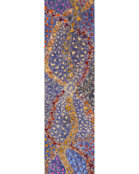 Aboriginal Artwork by Hilda Nakamarra Rogers, Lukarrara Jukurrpa, 107x30cm