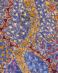 Aboriginal Artwork by Hilda Nakamarra Rogers, Lukarrara Jukurrpa, 107x30cm