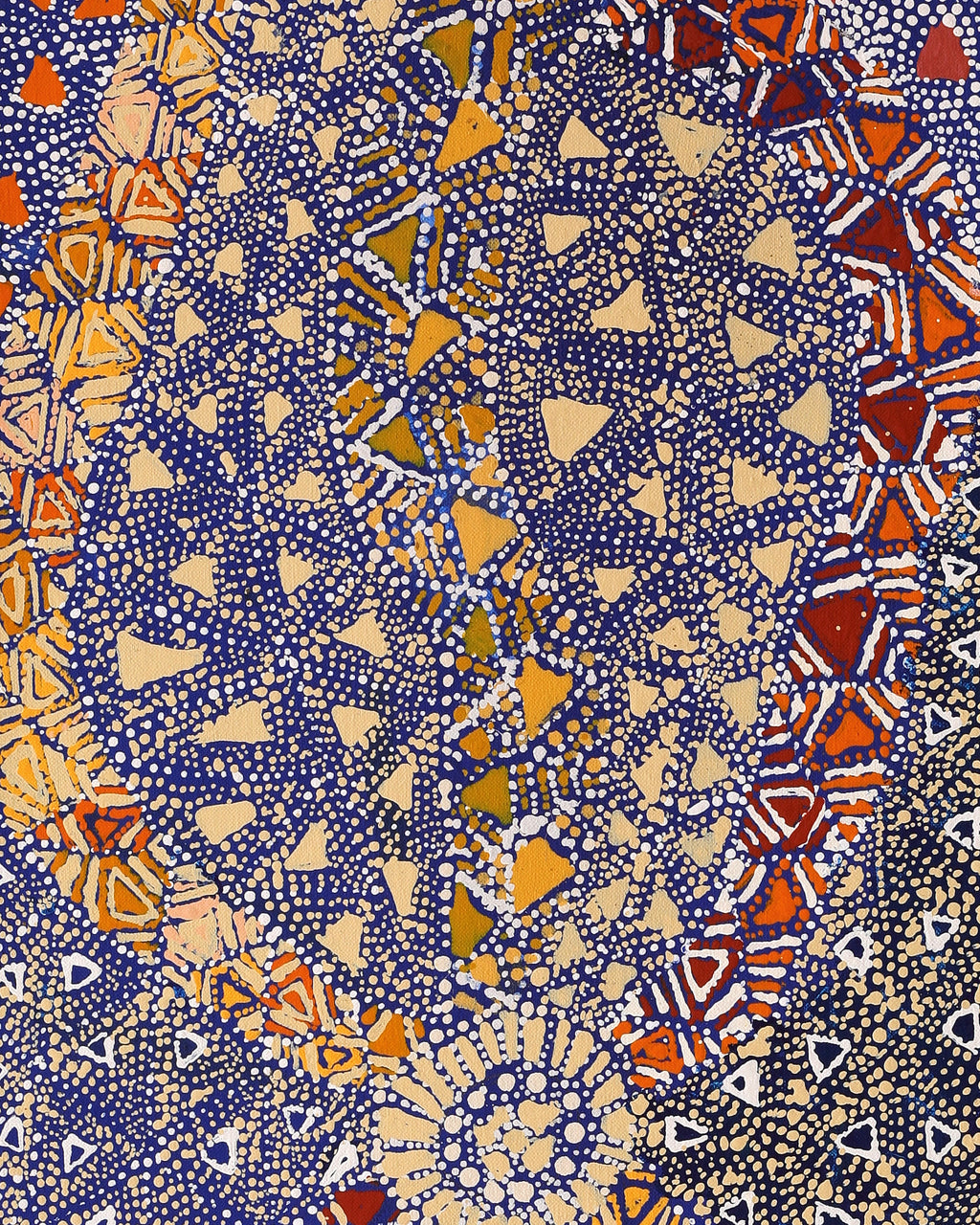 Aboriginal Artwork by Hilda Nakamarra Rogers, Lukarrara Jukurrpa, 107x30cm