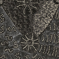 Aboriginal Artwork by Hilda Nakamarra Rogers, Lukarrara Jukurrpa (Desert Fringe-rush Seed Dreaming), 107x46cm