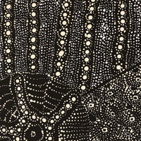 Aboriginal Artwork by Hilda Nakamarra Rogers, Lukarrara Jukurrpa (Desert Fringe-rush Seed Dreaming), 107x46cm