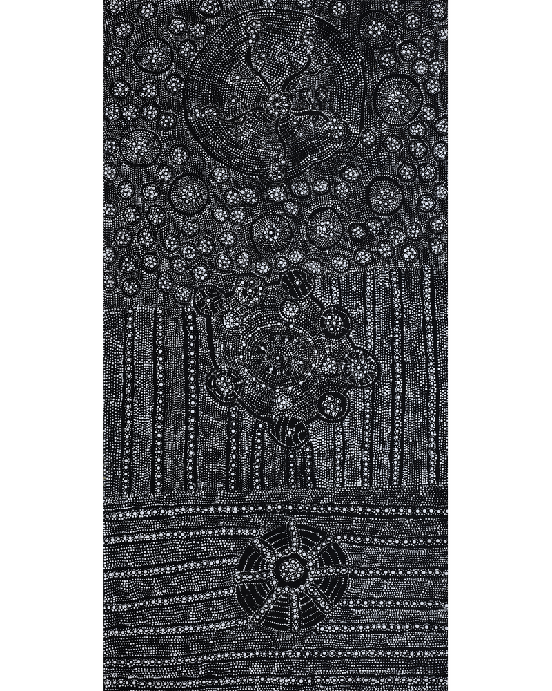 Hilda Nakamarra Rogers, Lukarrara Jukurrpa, 122x61cm