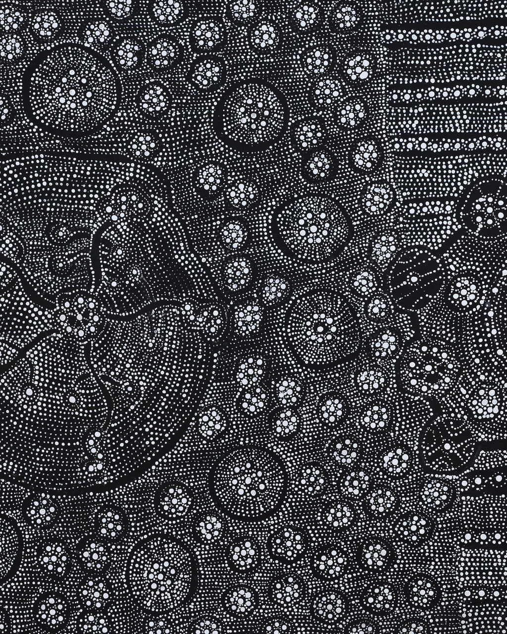 Aboriginal Artwork by Hilda Nakamarra Rogers, Lukarrara Jukurrpa, 122x61cm