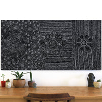 Aboriginal Artwork by Hilda Nakamarra Rogers, Lukarrara Jukurrpa, 122x61cm