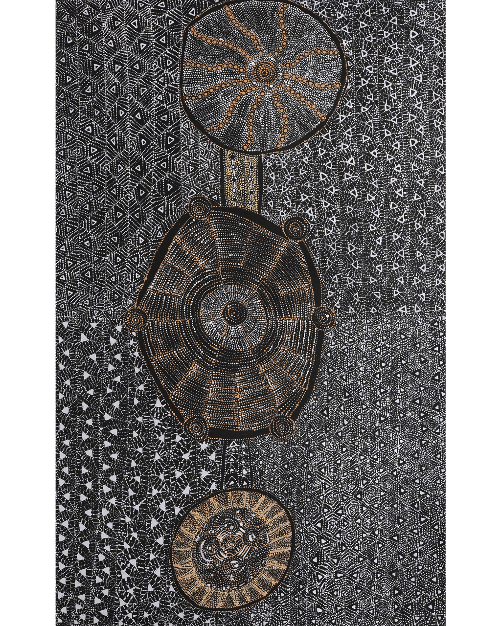 Aboriginal Artwork by Hilda Nakamarra Rogers, Lukarrara Jukurrpa, 122x76cm