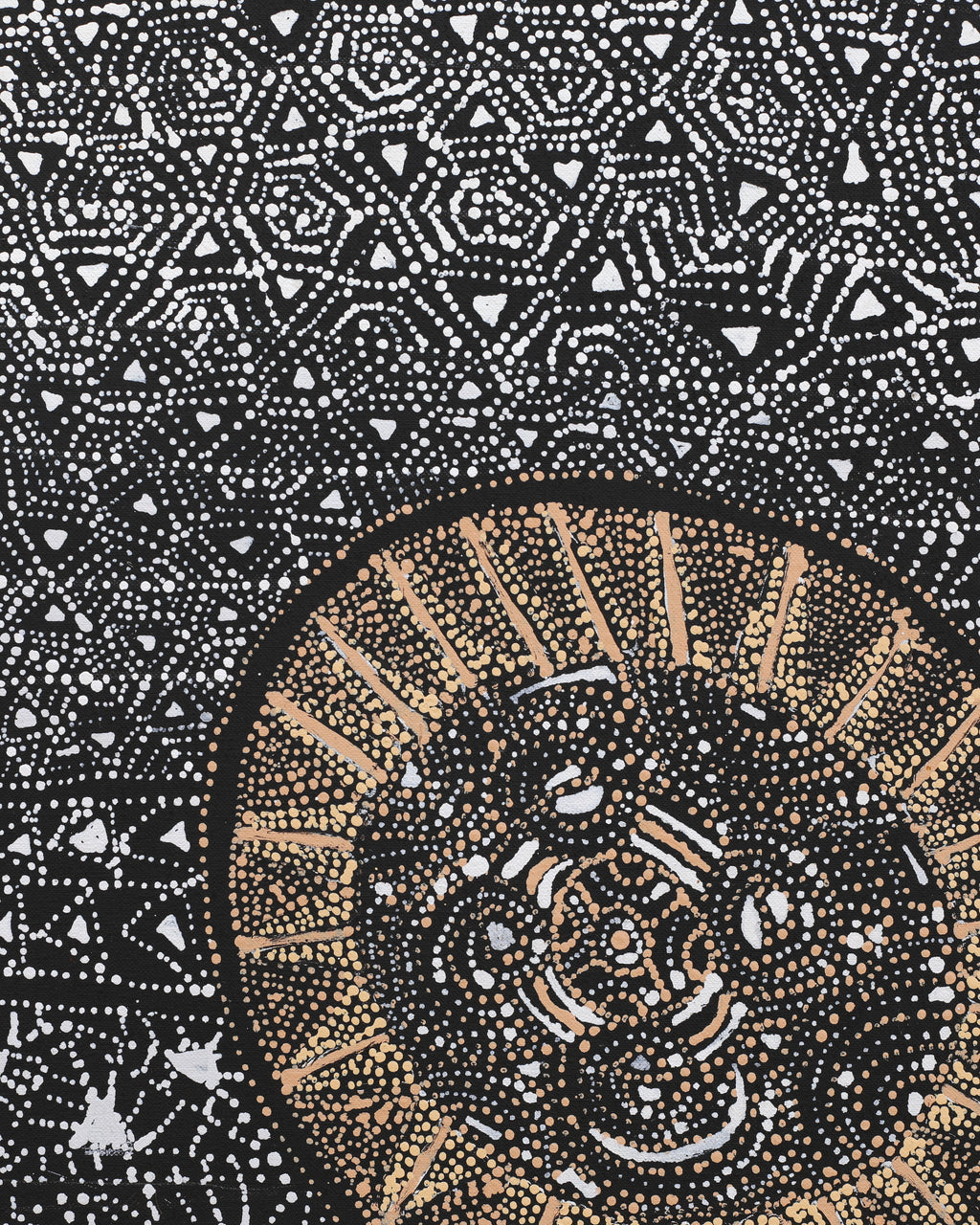 Aboriginal Artwork by Hilda Nakamarra Rogers, Lukarrara Jukurrpa, 122x76cm