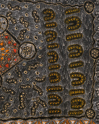 Aboriginal Artwork by Hilda Nakamarra Rogers, Lukarrara Jukurrpa, 107x61cm