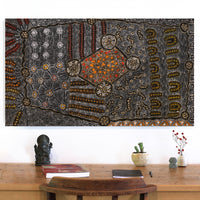 Aboriginal Artwork by Hilda Nakamarra Rogers, Lukarrara Jukurrpa, 107x61cm