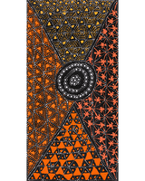 Aboriginal Artwork by Hilda Nakamarra Rogers, Lukarrara Jukurrpa, 61x30cm