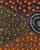 Aboriginal Artwork by Hilda Nakamarra Rogers, Lukarrara Jukurrpa, 61x30cm