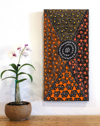 Aboriginal Artwork by Hilda Nakamarra Rogers, Lukarrara Jukurrpa, 61x30cm