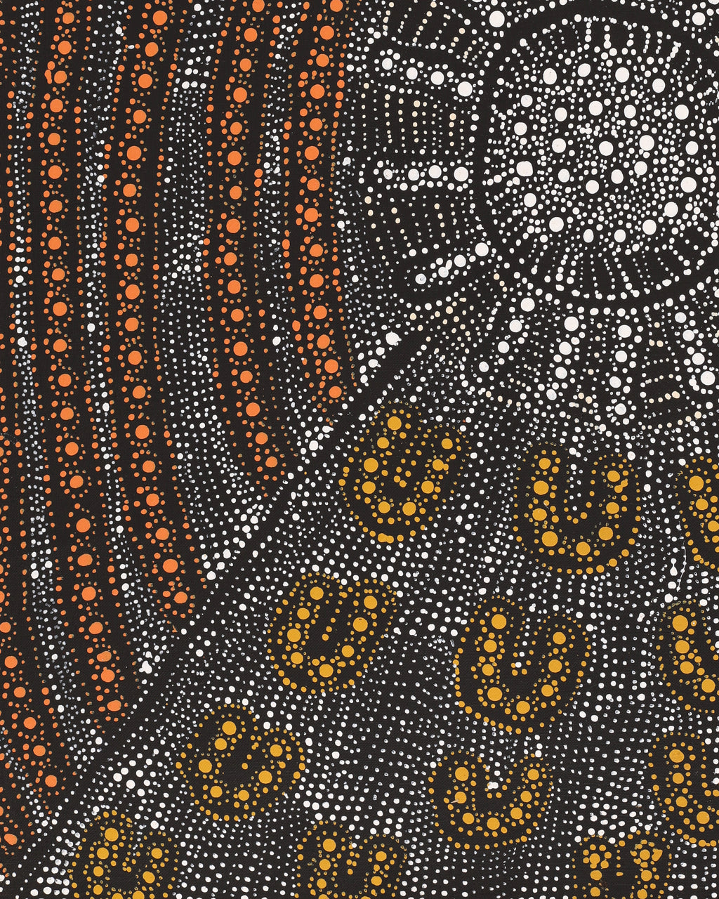 Aboriginal Artwork by Hilda Nakamarra Rogers, Lukarrara Jukurrpa, 61x46cm