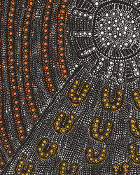 Aboriginal Artwork by Hilda Nakamarra Rogers, Lukarrara Jukurrpa, 61x46cm
