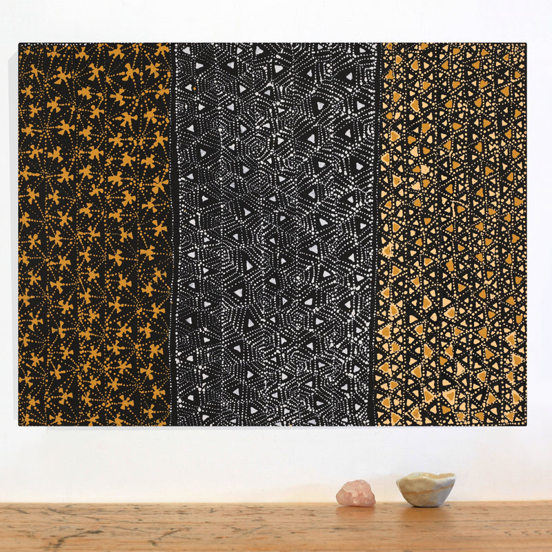 Aboriginal Artwork by Hilda Nakamarra Rogers, Lukarrara Jukurrpa, 61x46cm