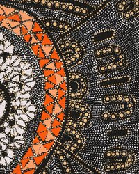 Aboriginal Artwork by Hilda Nakamarra Rogers, Lukarrara Jukurrpa, 61x46cm